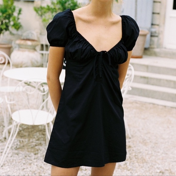 With Jean Audrey Mini Dress Babydoll Black Size Small - Picture 8 of 8